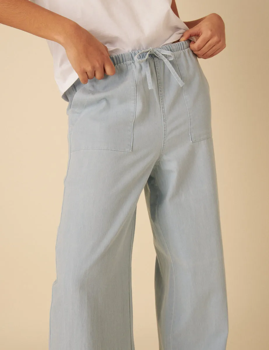 Light Blue Denim Relaxed Shona Trousers sold by Nobody's Child product image thumbnail 2