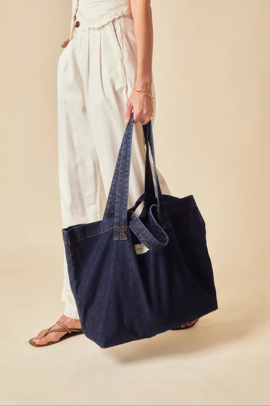 Blue Denim Tote Bag sold by Nobody's Child product image thumbnail 3