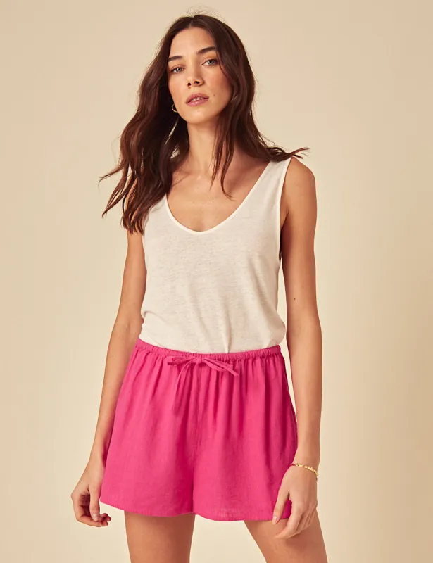Pink Linen-blend Shorts sold by Nobody's Child