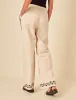 Beige Floral Embroidered Shona Trousers sold by Nobody's Child