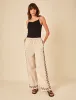 Beige Floral Embroidered Shona Trousers sold by Nobody's Child