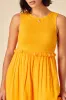 Yellow Ruched Tiered Blossom Midi Dress sold by Nobody's Child