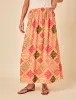 Yellow Patchwork Print Midi Skirt sold by Nobody's Child