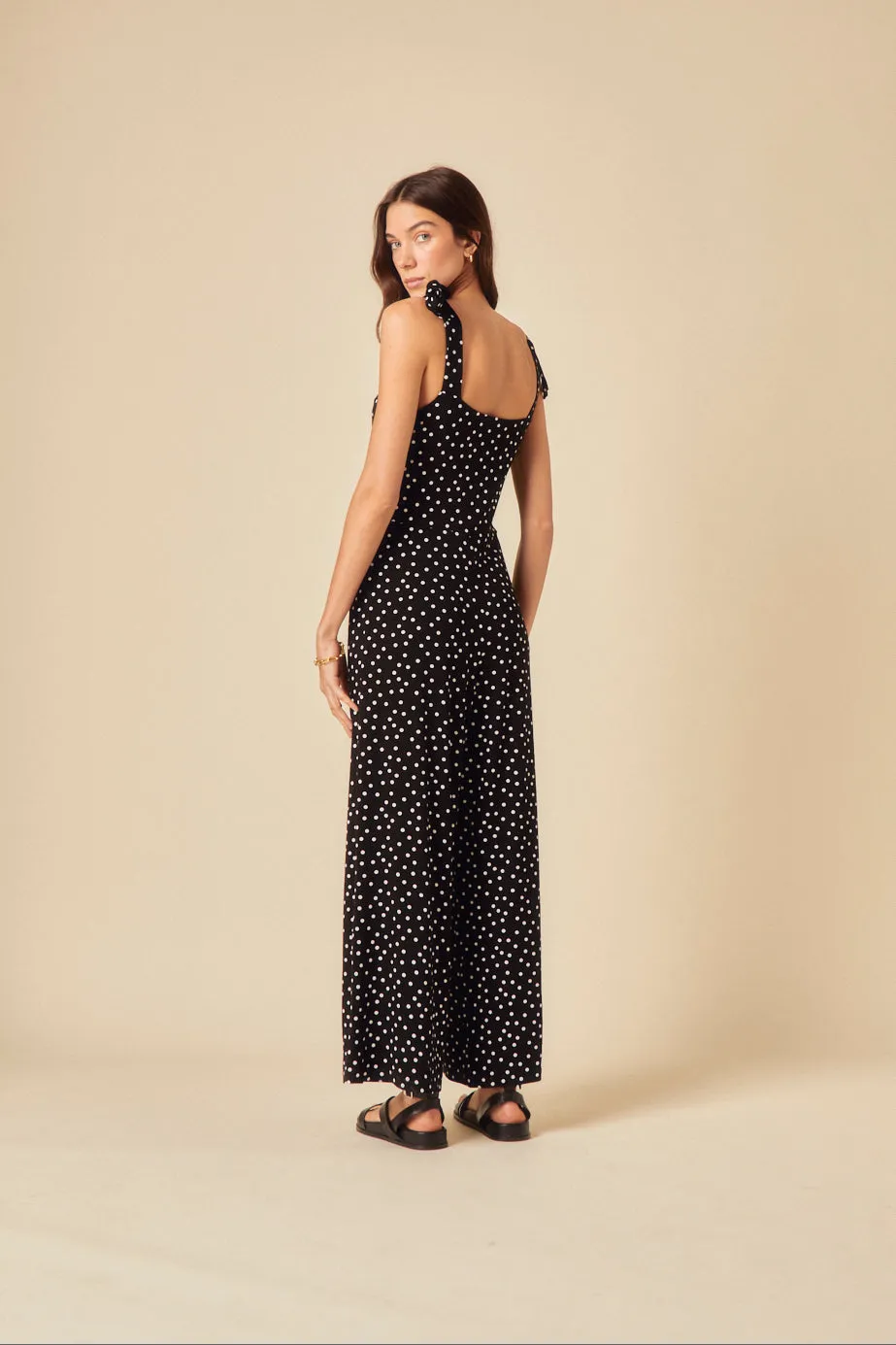 Black Polka Dot Jumpsuit sold by Nobody's Child product image thumbnail 5