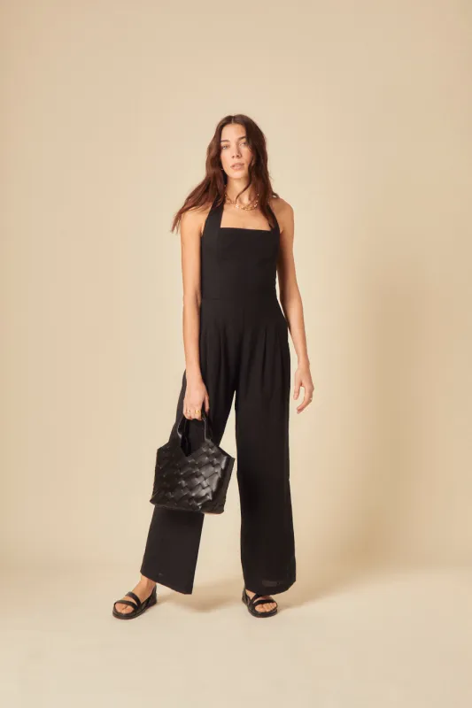 Black Halterneck Soma Jumpsuit sold by Nobody's Child