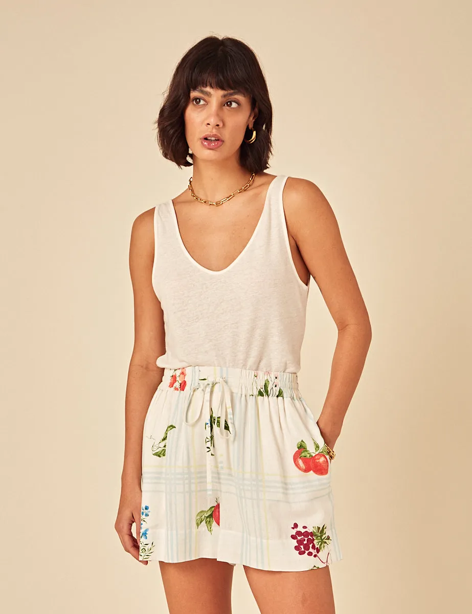 White Fruit Print Shorts sold by Nobody's Child product image thumbnail 3