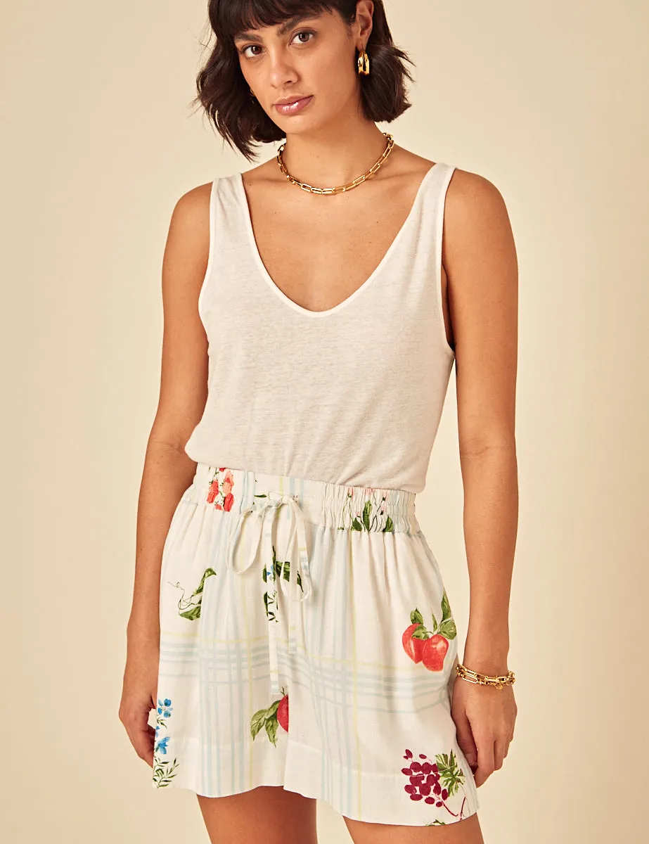 White Fruit Print Shorts sold by Nobody's Child product image thumbnail 2