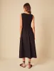 Black Floral Embroidered Hem Midi Dress sold by Nobody's Child