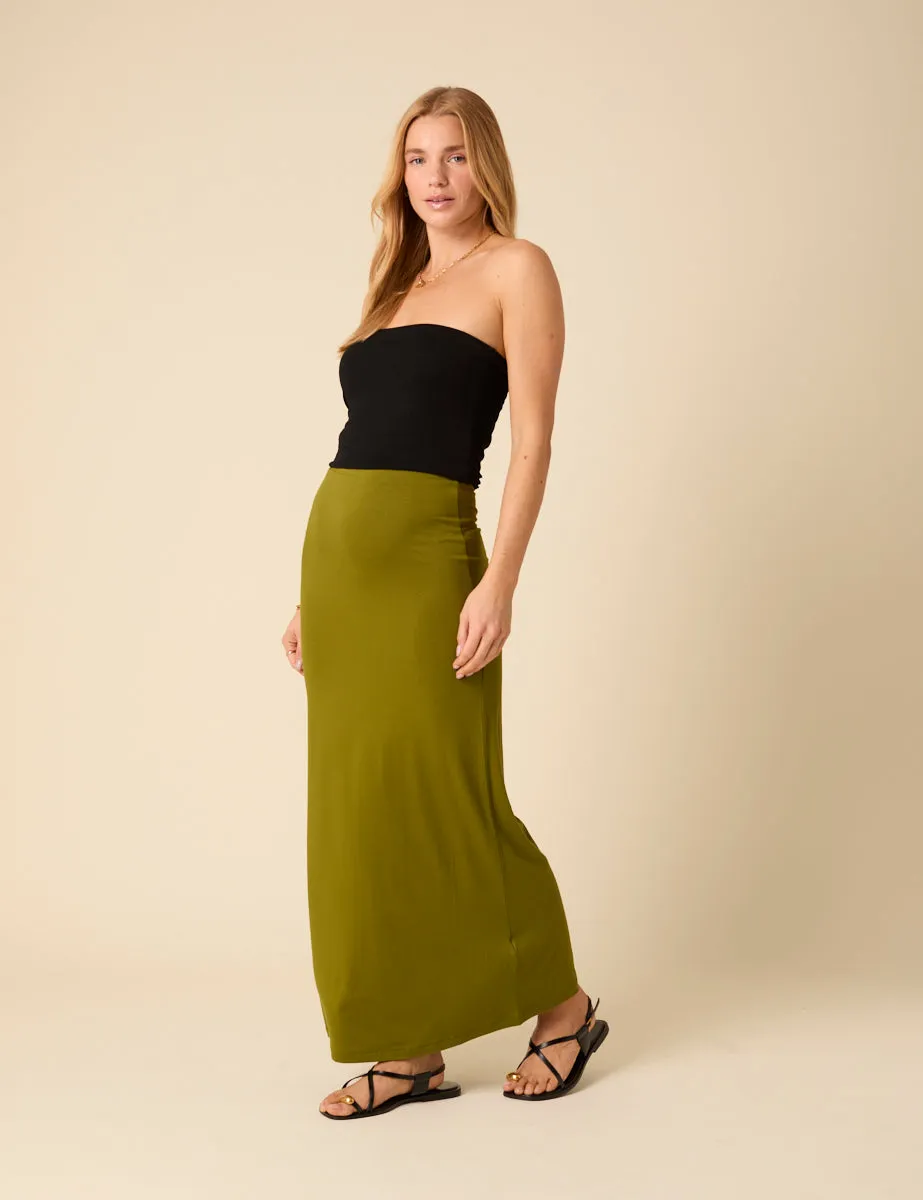 Green Jersey Maxi Skirt sold by Nobody's Child product image thumbnail 4