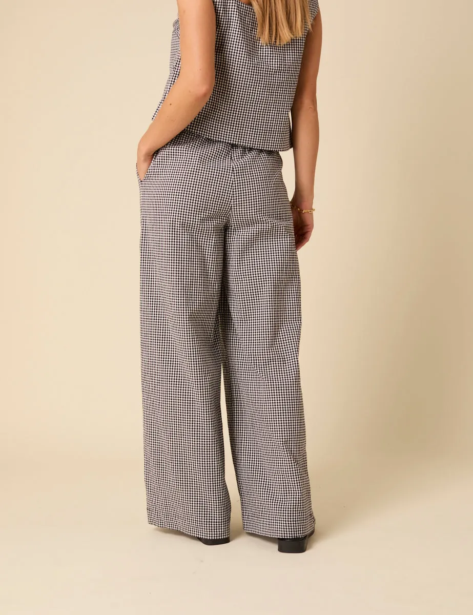 Black Gingham Relaxed Trousers sold by Nobody's Child product image thumbnail 5