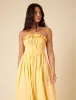 Butter Yellow Bandeau Bela Midi Dress sold by Nobody's Child
