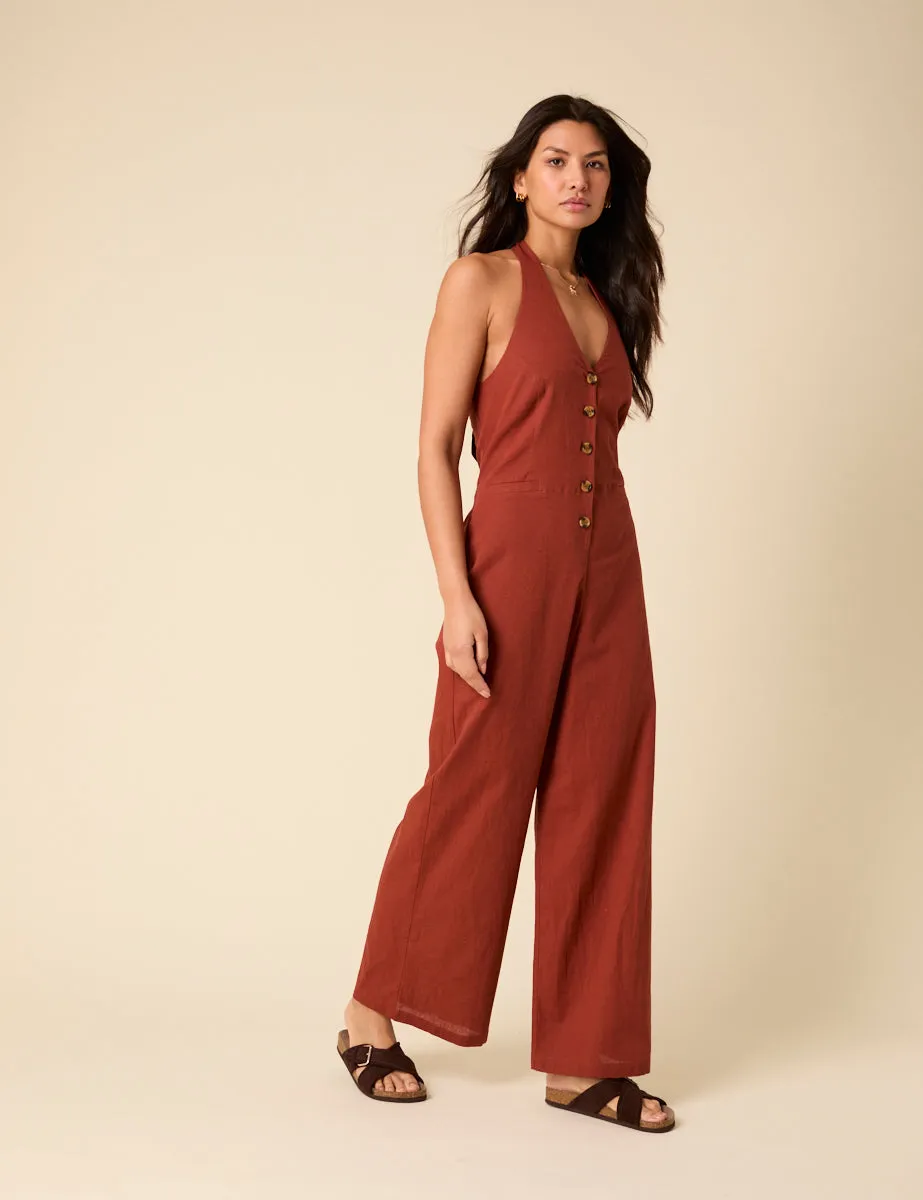 Burnt Orange Seema Jumpsuit sold by Nobody's Child product image thumbnail 5