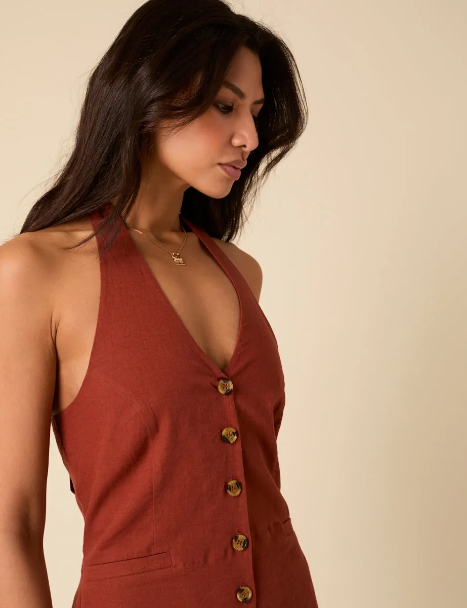 Burnt Orange Seema Jumpsuit sold by Nobody's Child product image thumbnail 2