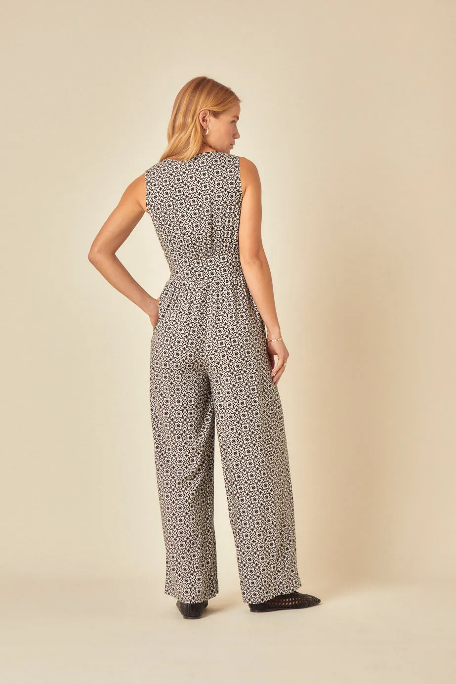 Black Printed Starlight Jumpsuit sold by Nobody's Child product image thumbnail 5