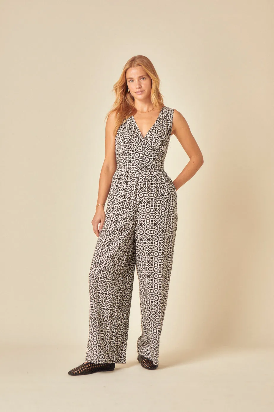 Black Printed Starlight Jumpsuit sold by Nobody's Child product image thumbnail 4