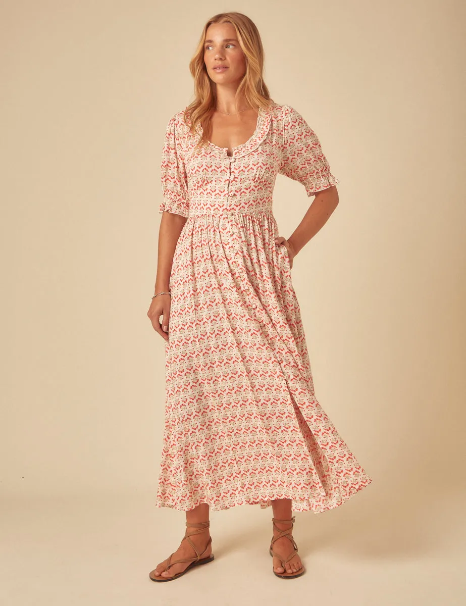 Pink Printed Flossie Midi Dress sold by Nobody's Child product image thumbnail 4