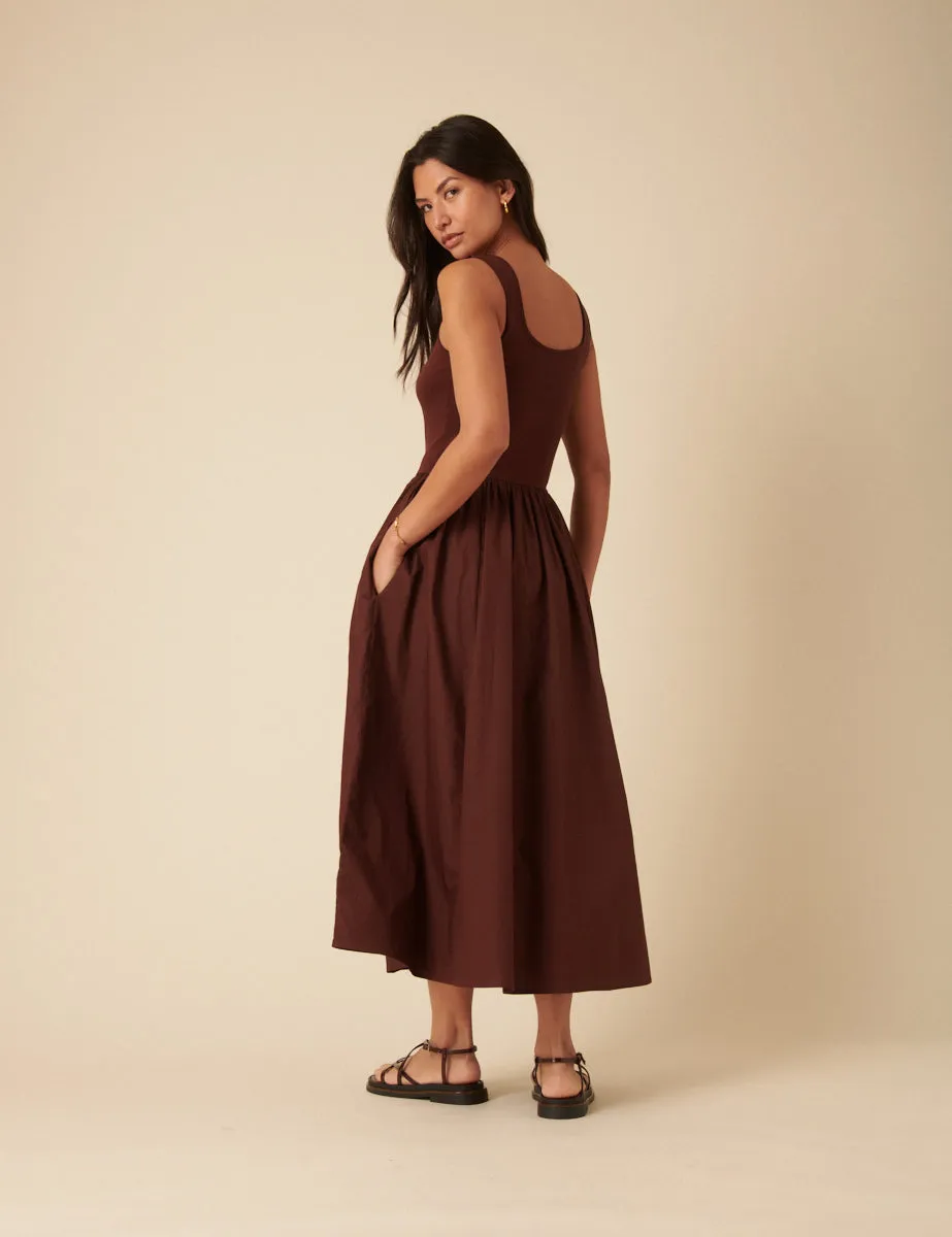 Brown Colorado Midi Dress sold by Nobody's Child product image thumbnail 5