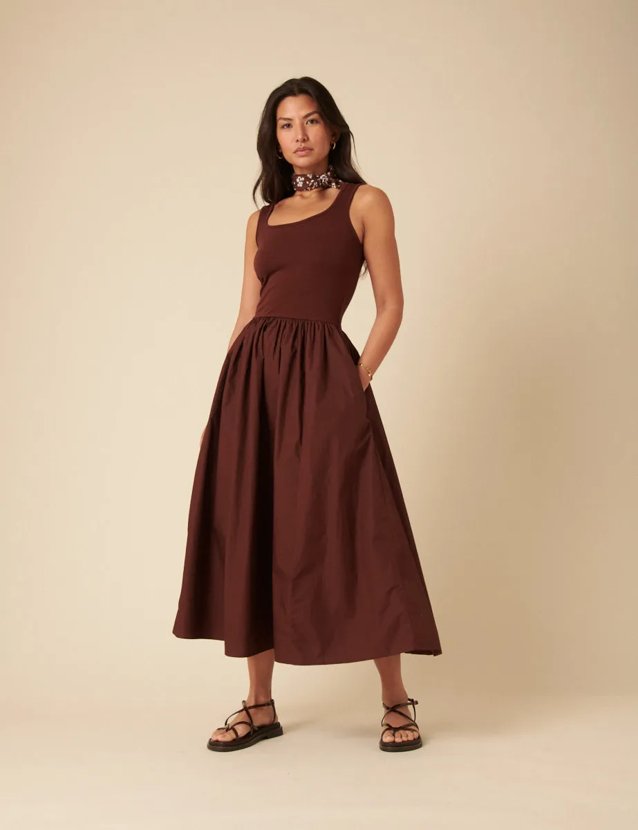 Brown Colorado Midi Dress sold by Nobody's Child