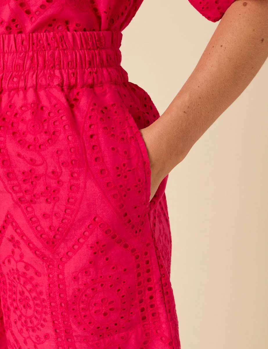 Pink Broderie Jet Shorts sold by Nobody's Child product image thumbnail 4