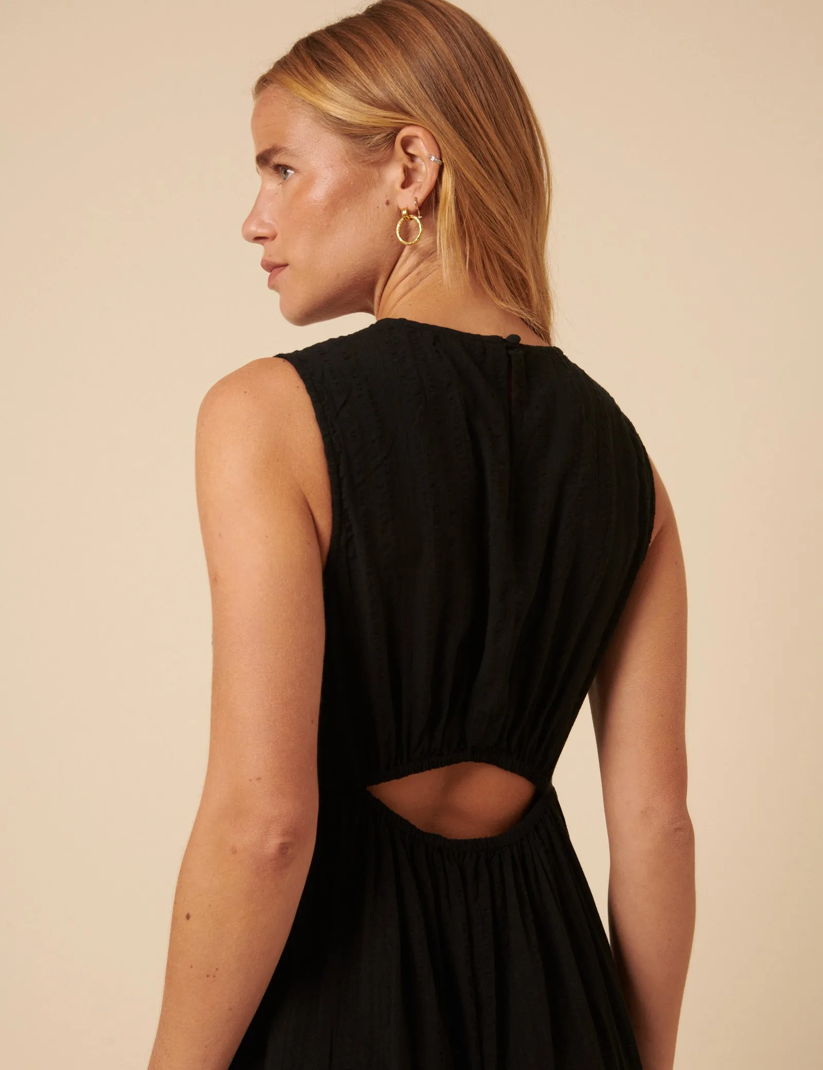 Black Tiered Astrid Maxi Dress sold by Nobody's Child product image thumbnail 2