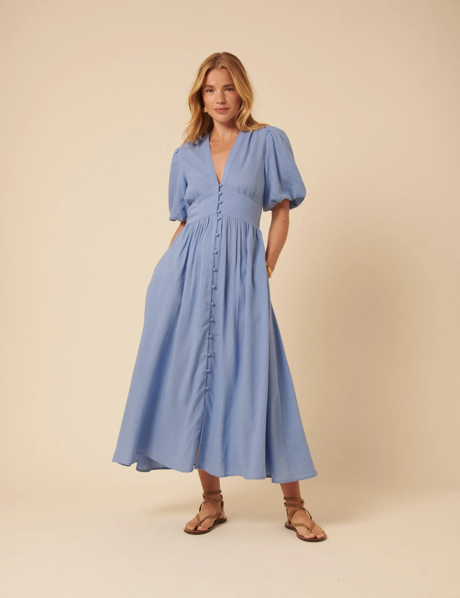 Blue Starlight Midi Dress sold by Nobody's Child
