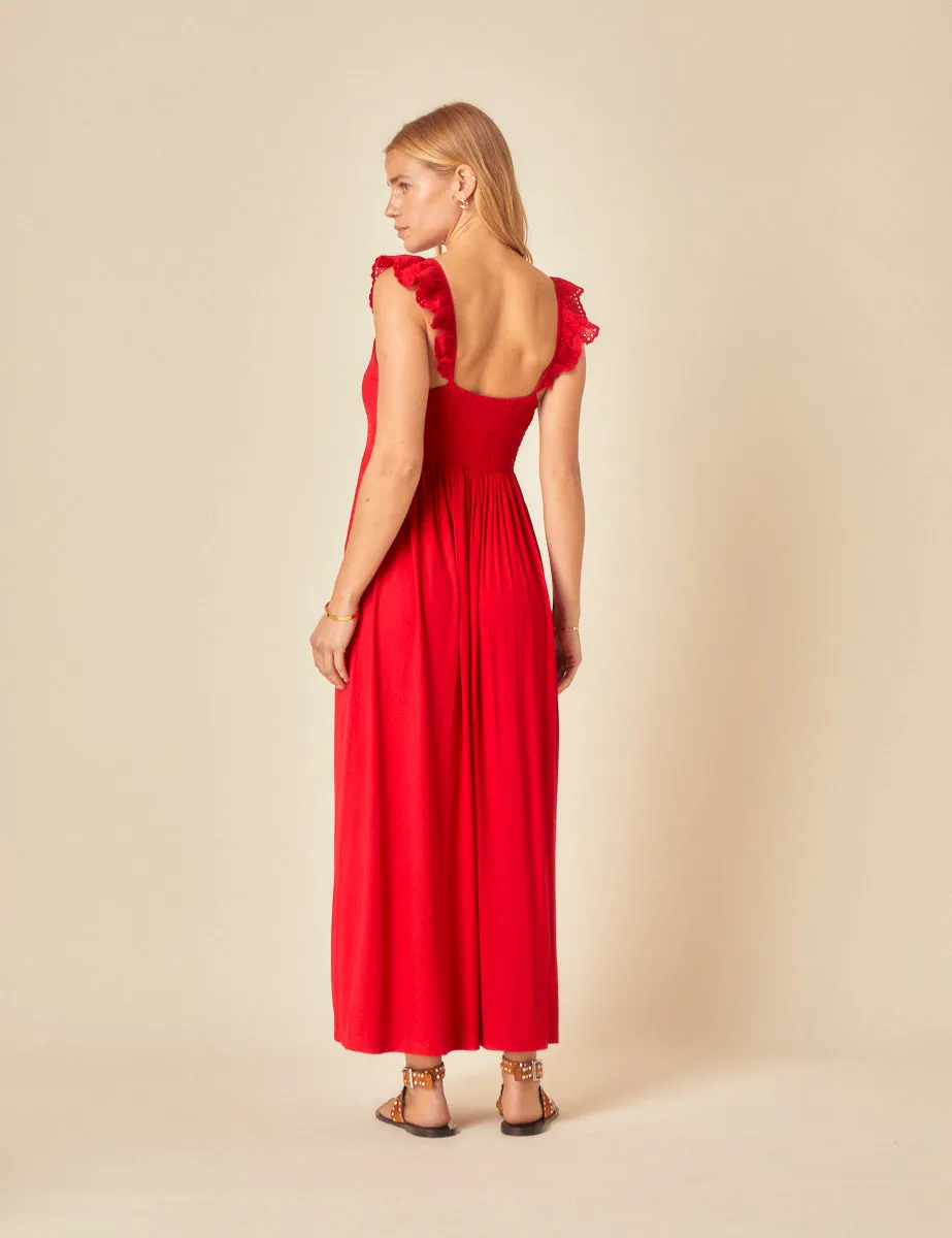 Red Jojo Sweetheart Maxi Dress sold by Nobody's Child product image thumbnail 3