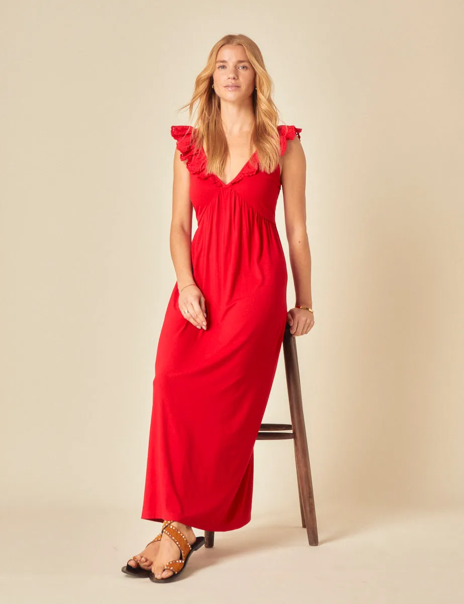 Red Jojo Sweetheart Maxi Dress sold by Nobody's Child product image thumbnail 2