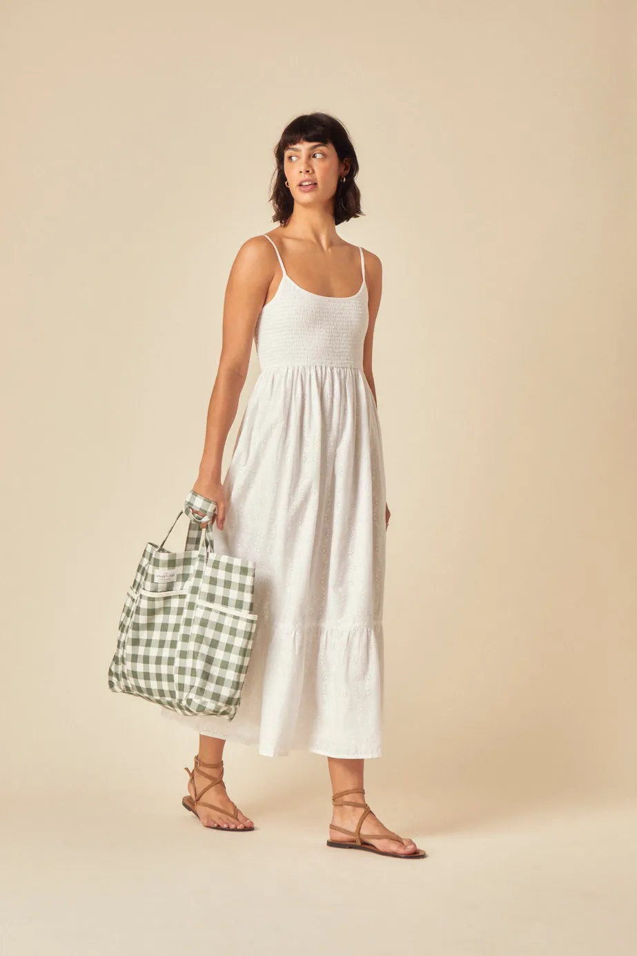 White Broderie Anglaise Briar Midi Dress sold by Nobody's Child product image thumbnail 3