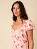 Petite Pink Tomato Print Raven Midi Dress sold by Nobody's Child