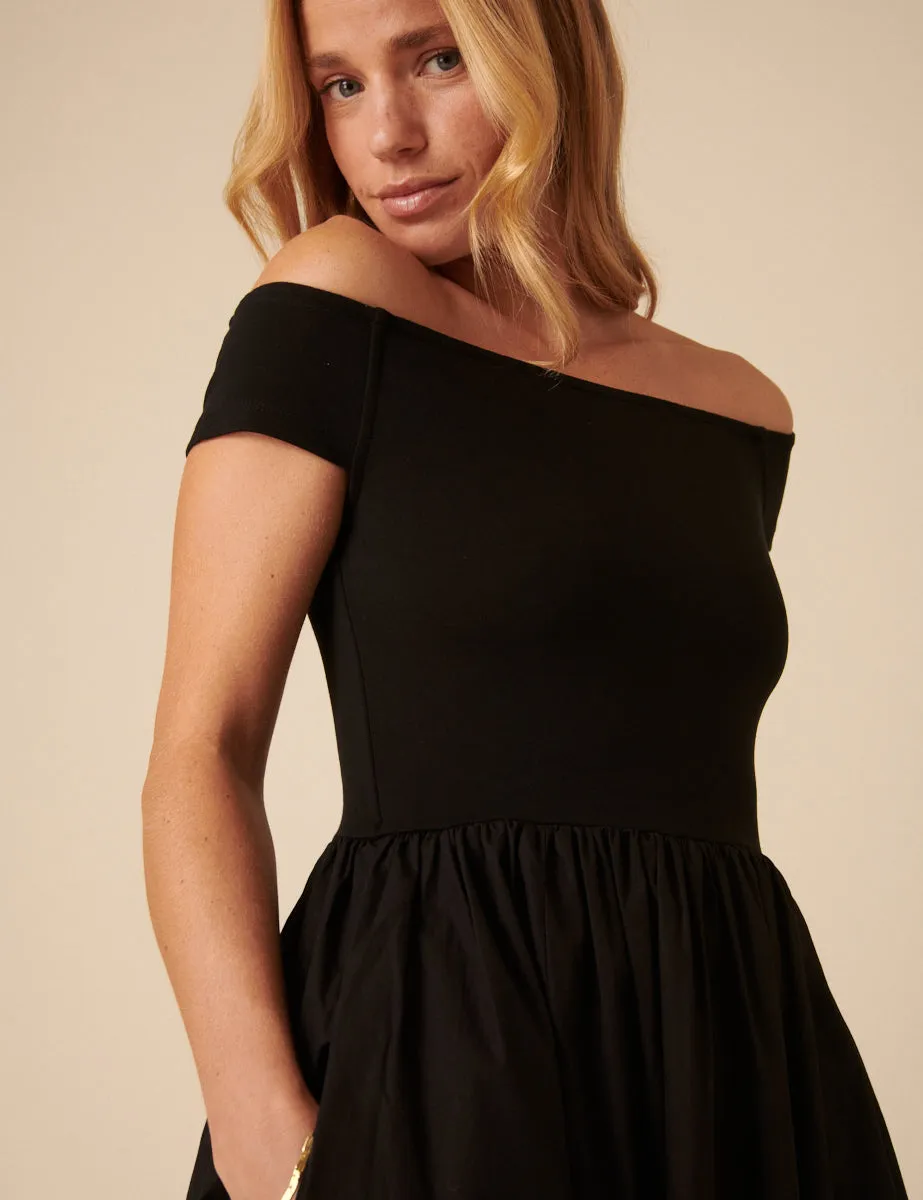 Black Bardot Midi Dress sold by Nobody's Child product image thumbnail 2