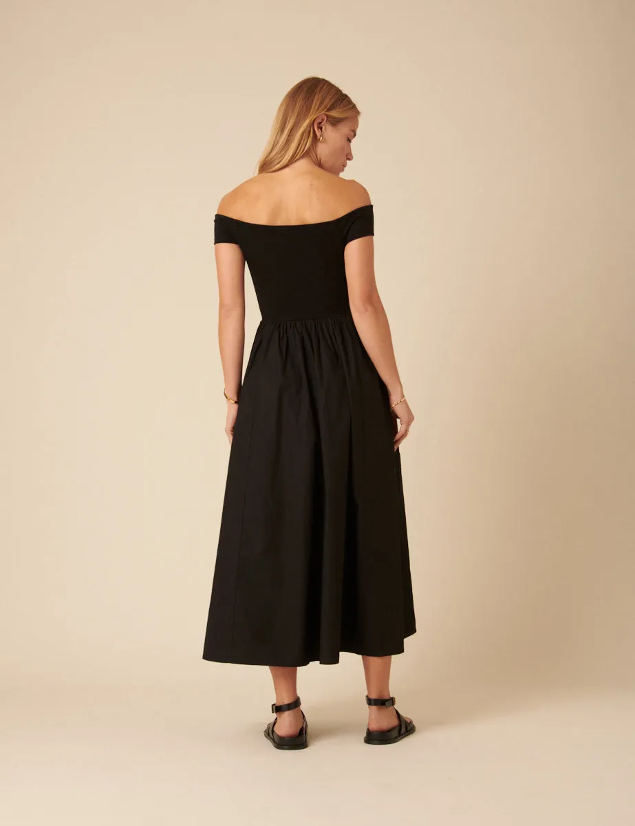 Black Bardot Midi Dress sold by Nobody's Child product image thumbnail 5