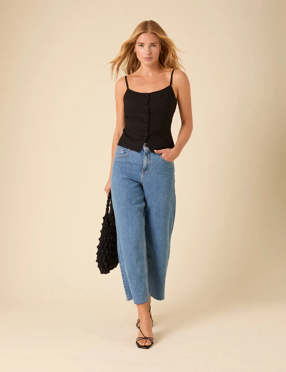 Black Strappy Waistcoat sold by Nobody's Child product image thumbnail 2