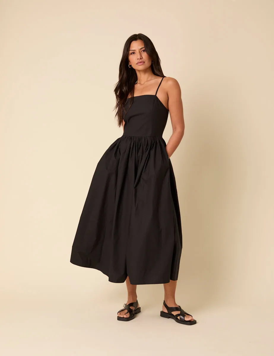 Black Madeline Midi Dress sold by Nobody's Child product image thumbnail 4