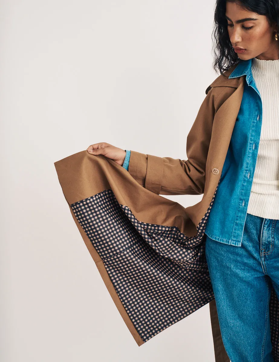 Light Brown Double Breasted Trench Coat sold by Nobody's Child product image thumbnail 3