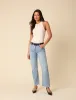 Blue Straight Leg Low Rise Jeans sold by Nobody's Child