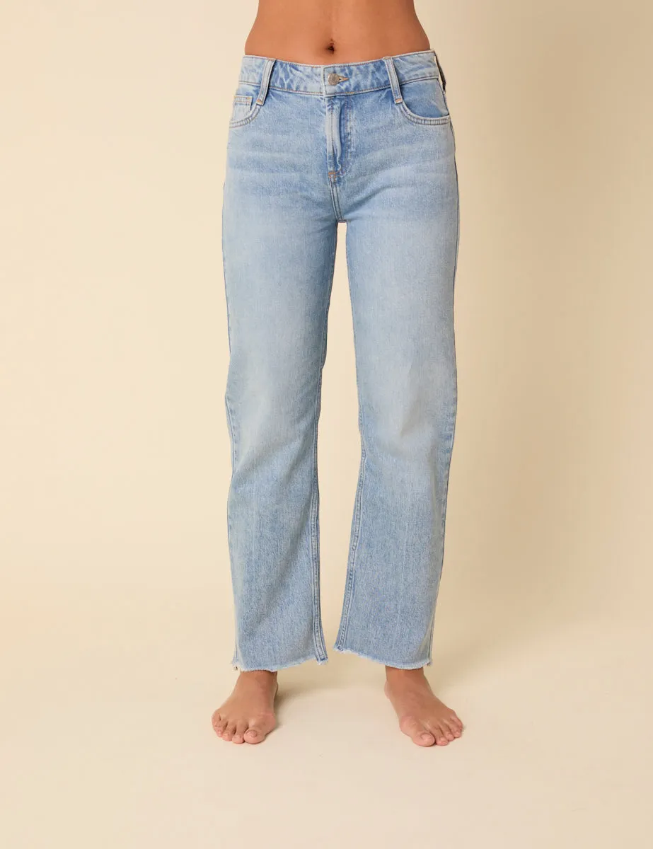 Blue Low Rise Straight Leg Jeans sold by Nobody's Child product image thumbnail 4