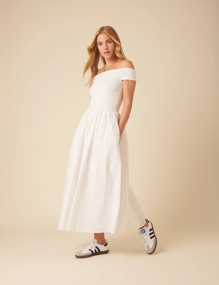 White Bardot Midi Dress sold by Nobody's Child product image thumbnail 3
