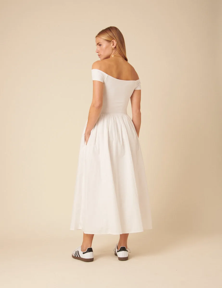 White Bardot Midi Dress sold by Nobody's Child product image thumbnail 4