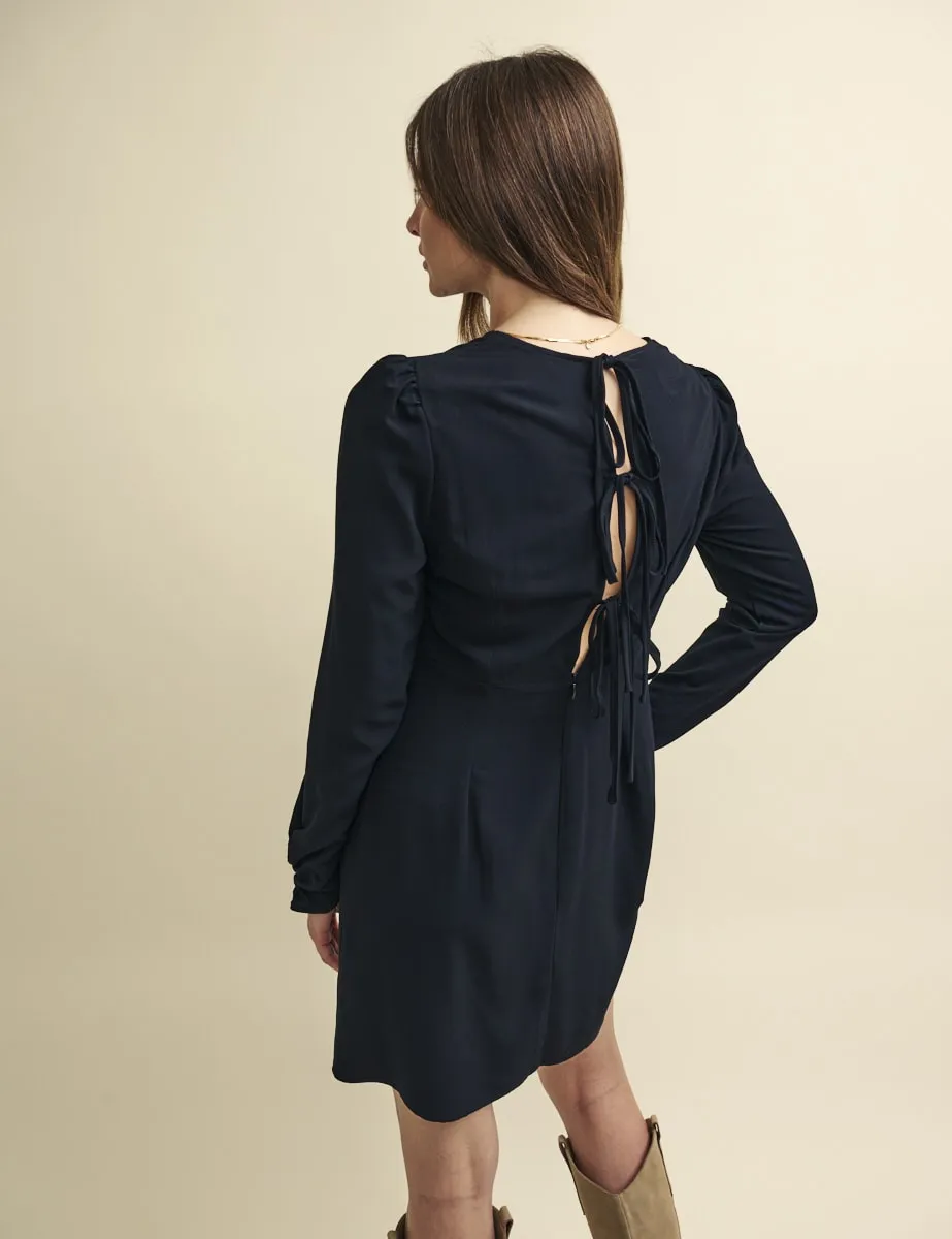 Black Long Sleeve Sienna Mini Dress sold by Nobody's Child product image thumbnail 4
