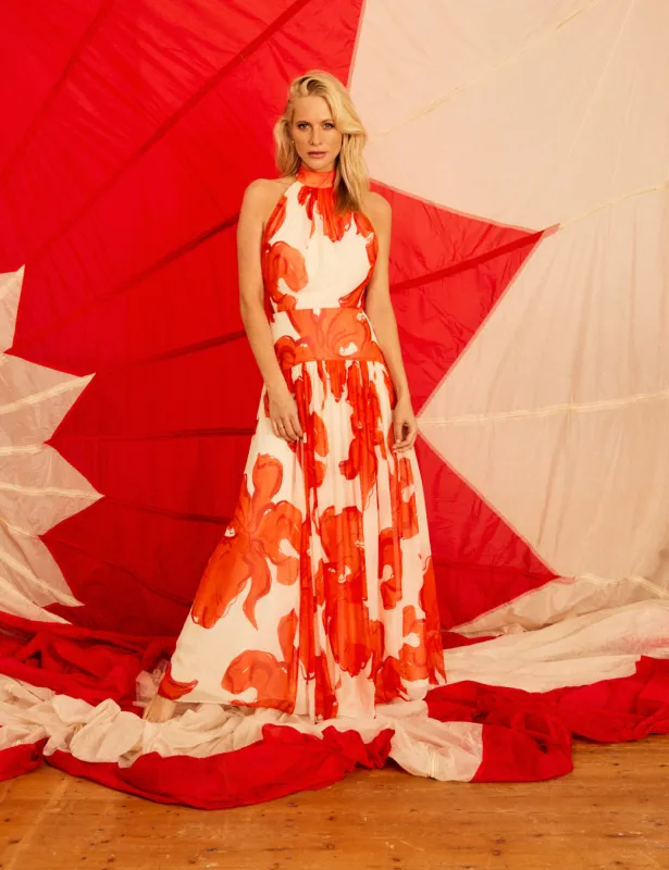 Poppy Delevingne Pink Floral Alice Maxi Dress sold by Nobody's Child