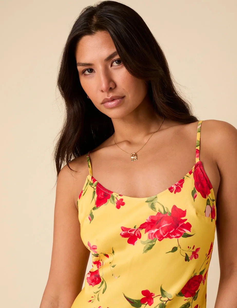 Poppy Delevingne Yellow Floral Zara Maxi Dress sold by Nobody's Child product image thumbnail 2