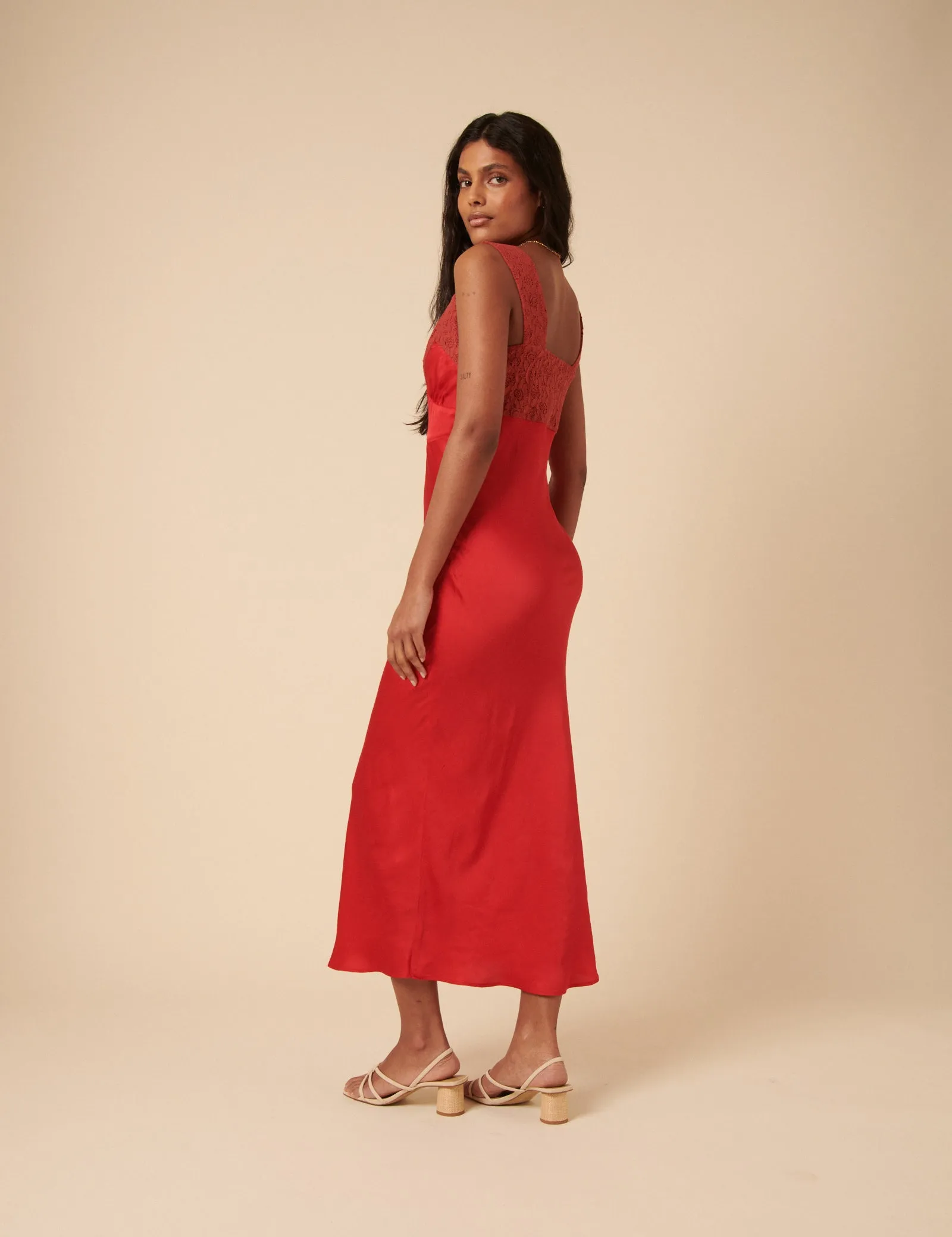 Poppy Delevingne Red Jazzy Maxi Dress sold by Nobody's Child product image thumbnail 5