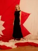Poppy Delevingne Black Tiered Chloe Midi Dress sold by Nobody's Child