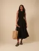 Poppy Delevingne Black Tiered Chloe Midi Dress sold by Nobody's Child
