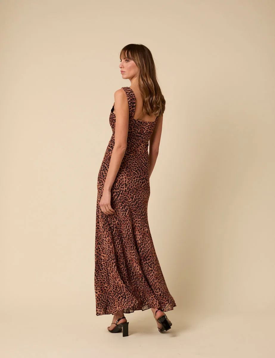 Poppy Delevingne Leopard Print Coco Maxi Dress sold by Nobody's Child product image thumbnail 5