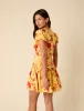 Poppy Delevingne Yellow Floral Noa Mini Dress sold by Nobody's Child