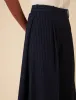 Poppy Delevingne Navy Pinstripe Cara Trousers sold by Nobody's Child