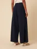 Poppy Delevingne Navy Pinstripe Cara Trousers sold by Nobody's Child