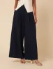 Poppy Delevingne Navy Pinstripe Cara Trousers sold by Nobody's Child
