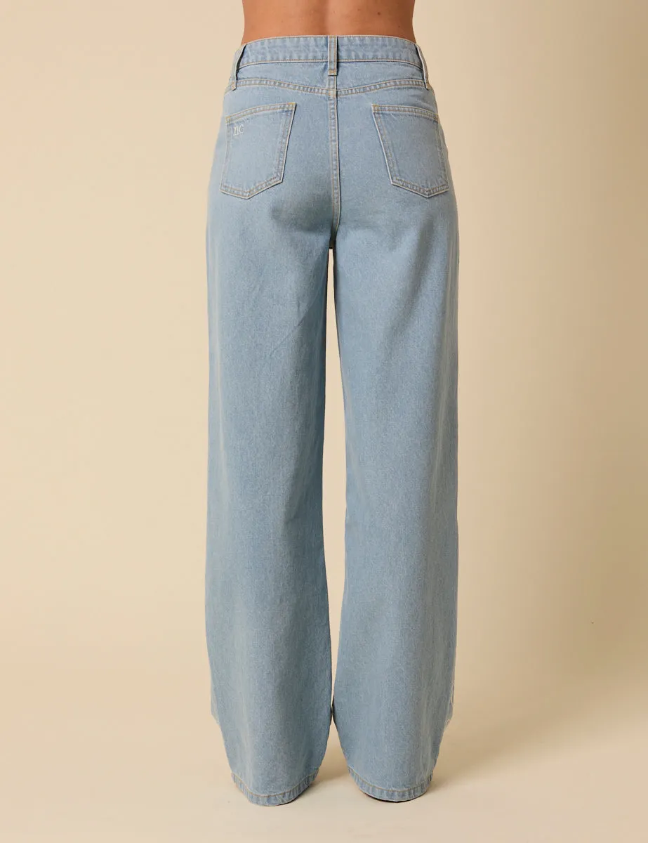 Light Blue Embroidered High Rise Jeans sold by Nobody's Child product image thumbnail 5